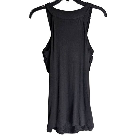 VENUS Black Studded Y2K Ruched Halter Long Tank Top Women's M - Picture 3 of 7